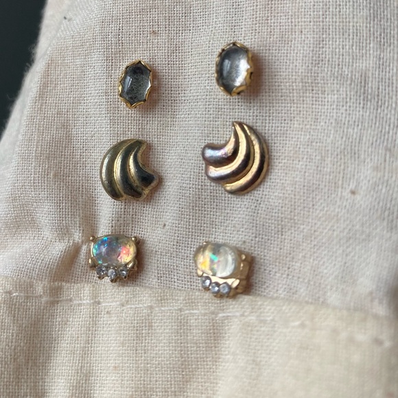 3- Pack of unique one of a kind Vintage Studs - Picture 1 of 3